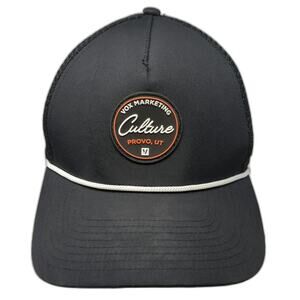 VOX Trucker Hat Black One Size Mesh Back Rope Snapback Marketing Culture Utah